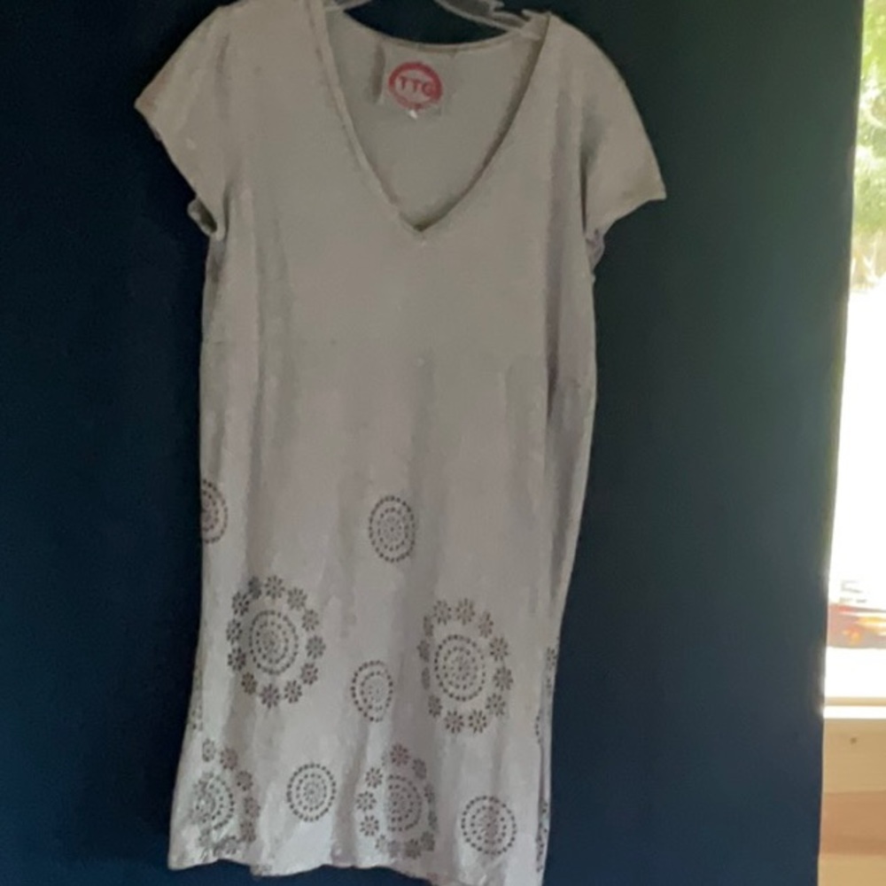 Johnny Was TTL size large T-shirt dress gray